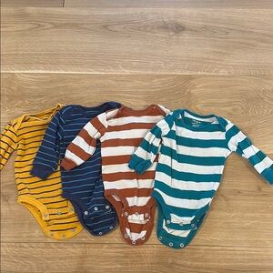 Striped Baby Onesies Set - Multicolor